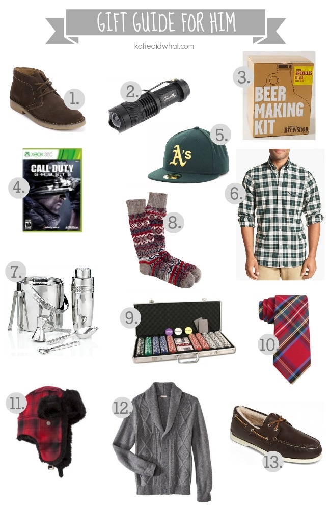 GIFT GUIDE FOR HIM Katie Did What