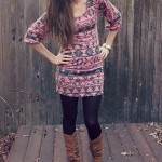 FALL FASHION SERIES DAY EIGHT: AZTEC DRESS AND BOOTS