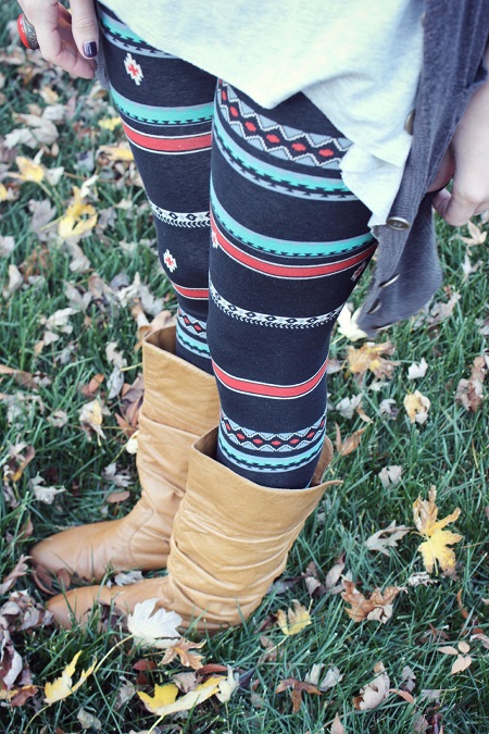 AZTEC LEGGINGS AND BOOTS - Katie Did What