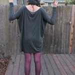 GREY TUNIC AND RADIANT ORCHID TIGHTS