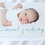 SAM’S BIRTH ANNOUNCEMENTS BY MINTED