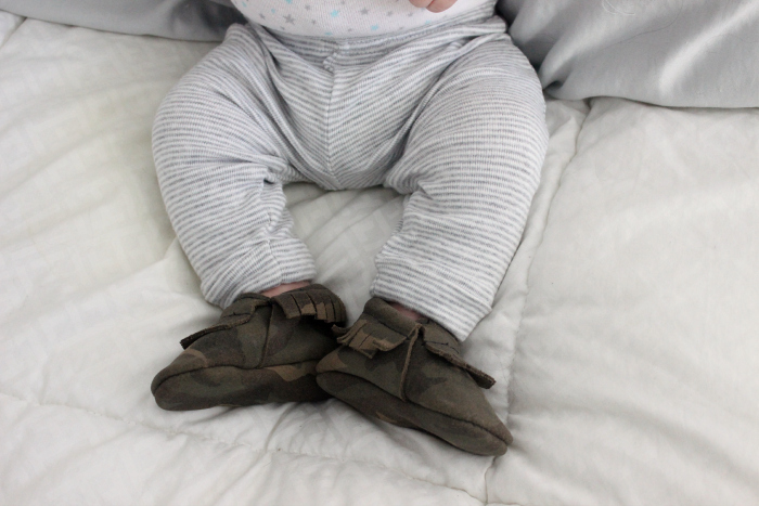 Camo baby moccasins hotsell