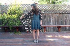 ankle boots and kimono