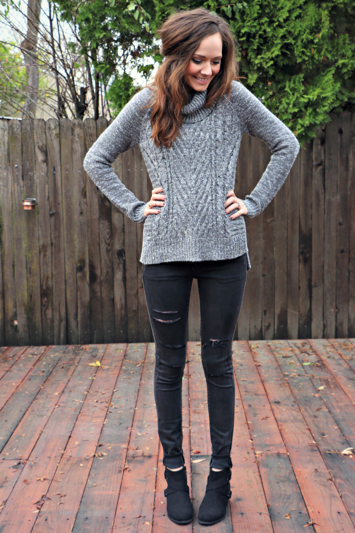 Ladies deals grey sweater