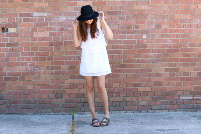 dress with birkenstocks