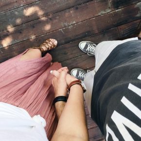 skirt | sandals | her watch | his watch | his shoes