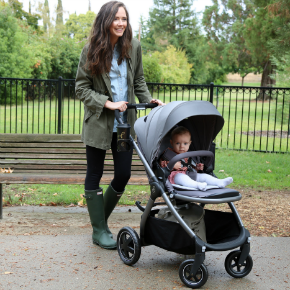 Boots | Jacket | Shirt | Leggings | Stroller