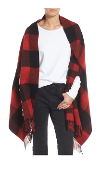 Plaid Cape Scarf