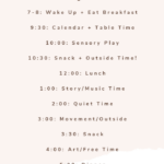 DAILY SCHEDULE FOR KIDS